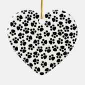 ornement de coeur empreinte de patte (Dos)