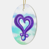 Ornement de coeur mauve (Gauche)