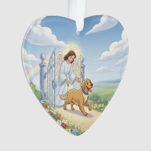 Ornement de cœur mémorial personnalisé pour animal
