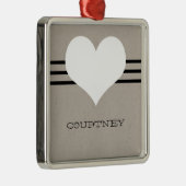 Ornement de coeur moderne beige (Droite)