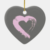 Ornement de cœur rose (Dos)