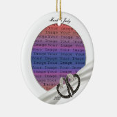 Ornement de Coeurs de Diamants Noir & Blanc (Droite)