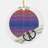 Ornement de Coeurs de Diamants Noir & Blanc (Dos)