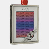 Ornement de Coeurs de Diamants Noir & Blanc (Droite)