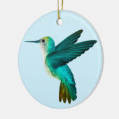 Ornement de colibri bleu vert (Gauche)