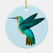 Ornement de colibri bleu vert (Dos)