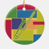 Ornement de Colorblocks de trombone (Dos)