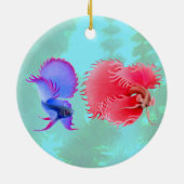 Ornement de combat évasé de poissons de Betta (Dos)