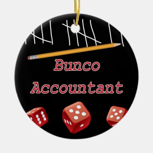 Ornement de comptable de Bunco (Devant)