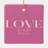 Ornement de conception de cadre LOVE typographique (Dos)