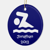 Ornement de conception de nage personnalisée (Gauche)