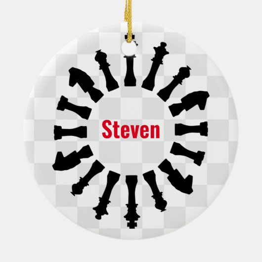 Ornement de conception de pièces d'échecs (Dos)