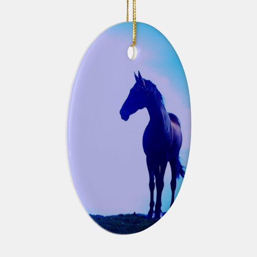 Ornement de conception de silhouette de cheval (Droite)