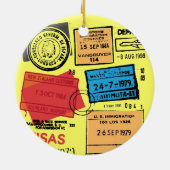 Ornement de conception des timbres de passeport (Dos)
