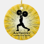 Ornement de conception d'haltérophilie personnalis (Dos)