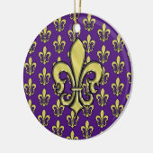 Ornement de conception élégante de fleur de lis (Gauche)
