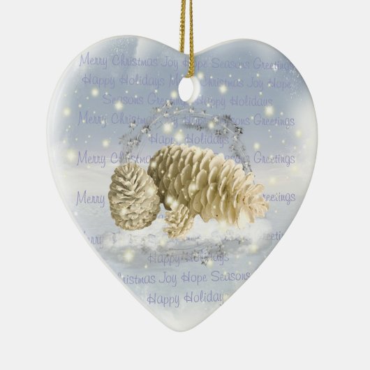 Ornement de cône de pin de Noël (Droite)