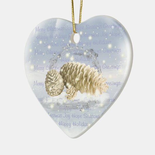 Ornement de cône de pin de Noël (Gauche)