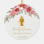 Ornement de conservation de la communion en fleurs (Devant)