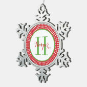 Ornement de conservation de monogrammes personnali (Vue impression)