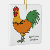 Ornement de coq de texte personnalisé (Droite)