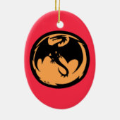 Ornement de corail d'or Dragon noir (Dos)