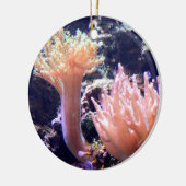 Ornement de corail rose d'arbre de Noël de pêche (Gauche)