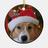 Ornement de corgi de Noël (Devant)