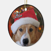 Ornement de corgi de Noël (Gauche)