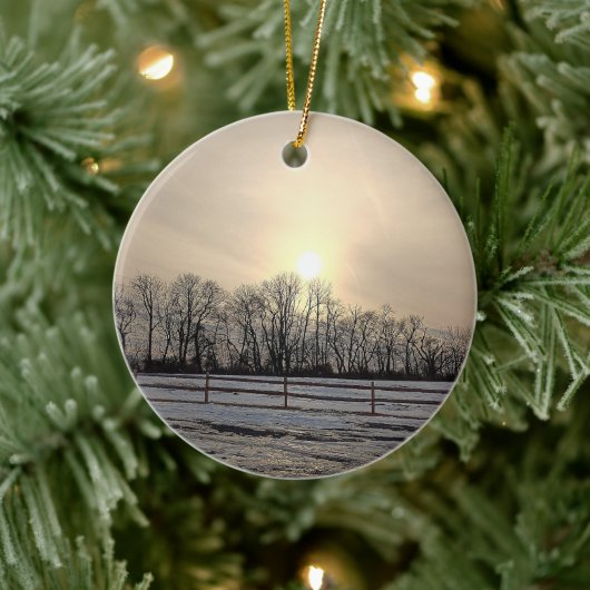 Ornement de coucher de soleil d'hiver (Arbre)