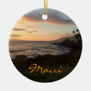 Ornement de coucher du soleil d'île de Maui