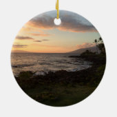 Ornement de coucher du soleil d'île de Maui (Dos)