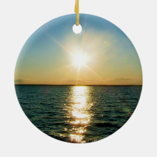 Ornement de coucher du soleil d'Île de Rhode (Dos)