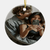 Ornement de couples romantiques avec écriture Belo (Devant)
