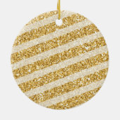 Ornement de couronne de Noël d'or Nous nous attend (Dos)