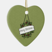 Ornement de couronne de Noël joyeux (Droite)