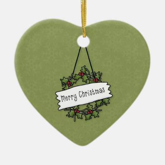 Ornement de couronne de Noël joyeux (Devant)