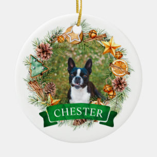 Ornement de couronne de Noël pour chien