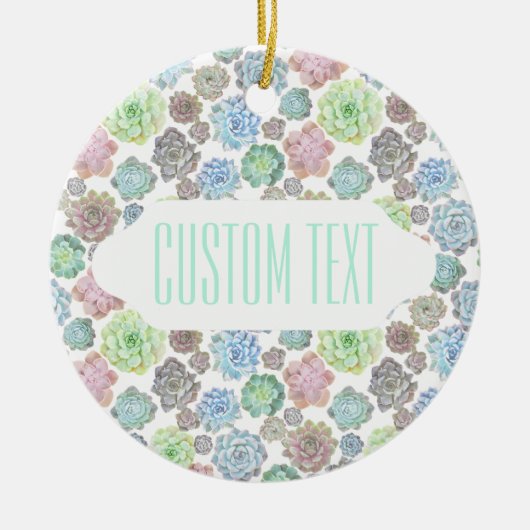 Ornement de coutume de conception de Succulents (Devant)