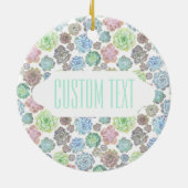 Ornement de coutume de conception de Succulents (Dos)
