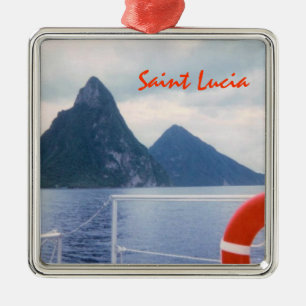 Ornement de coutume de pitons du St Lucia