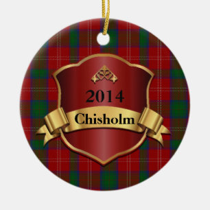Ornement de coutume de plaid de tartan de Chisholm