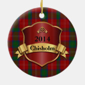 Ornement de coutume de plaid de tartan de Chisholm (Dos)