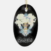 Ornement de crâne de flocon de neige de Meri (Droite)