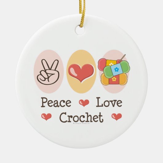 Ornement de crochet d'amour de paix (Devant)