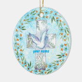 Ornement de croix de colombe chrétienne (Gauche)
