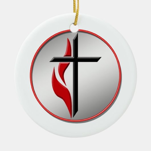 ORNEMENT DE CROIX ET DE FLAMME (Devant)