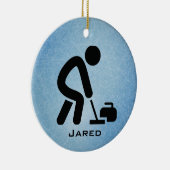 Ornement de curling personnalisé (Droite)