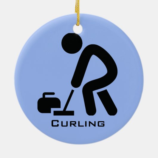 Ornement de curling personnalisé (Dos)