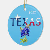 Ornement de Dallas, Texas et Bluebonnets (Gauche)